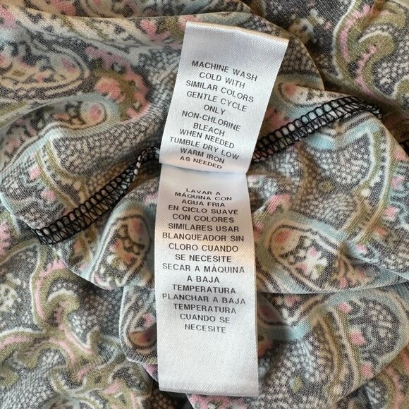 Maggy London Petite Multicolor Paisley Sleeveless Dress Size 10P - Picture 7 of 9